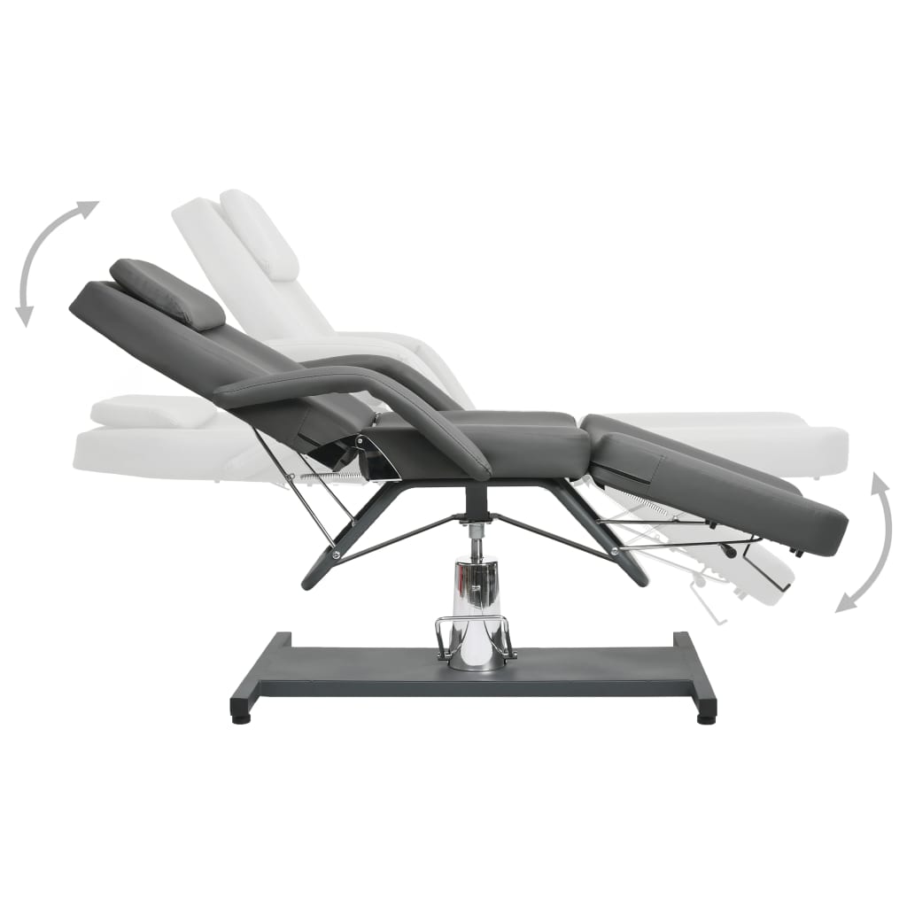 massagebord 180x62x(87-112) cm grå