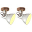 industrielle væg-/loftlamper 2 stk. 20x25 cm E27 sølvfarvet