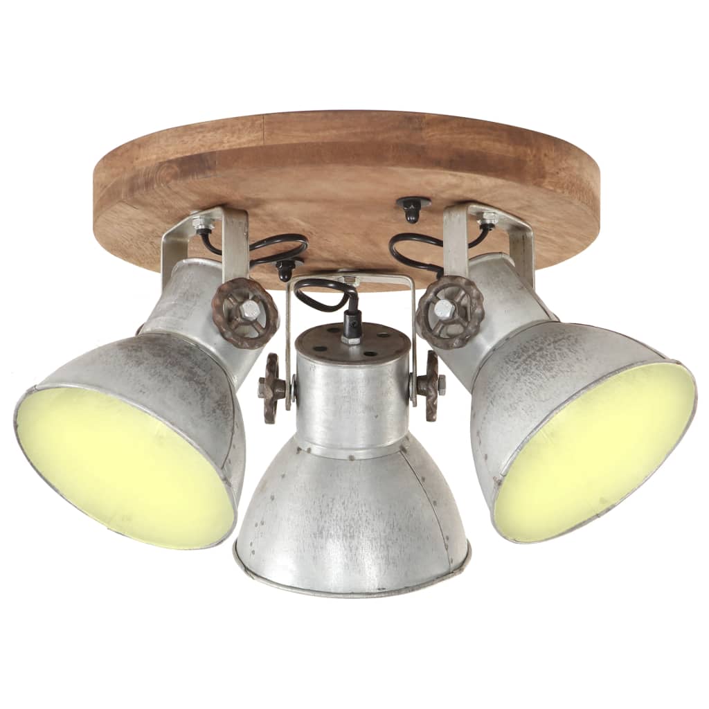 industriel loftlampe 25 W 42x27 cm E27 sølvfarvet billede