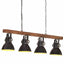 industriel loftlampe E27 mangotræ sort