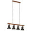 industriel loftlampe E27 mangotræ sort
