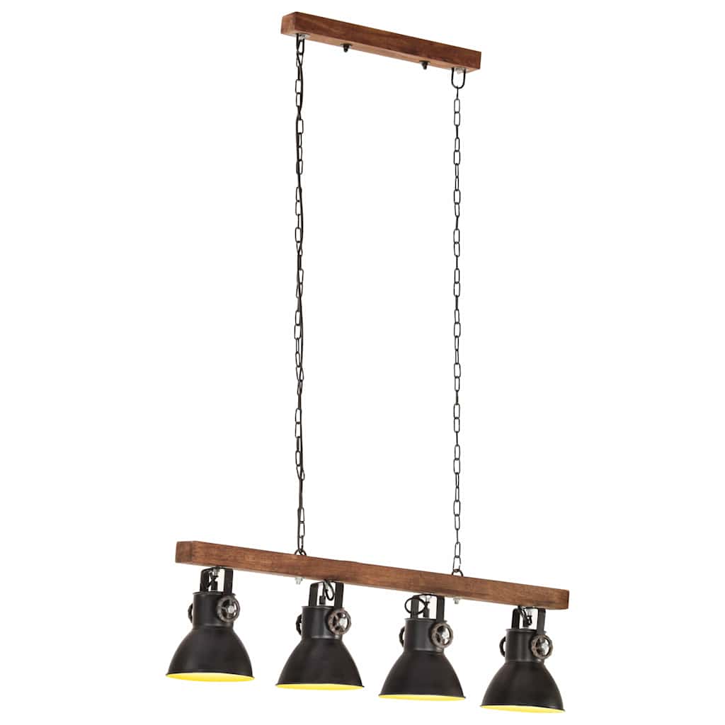 industriel loftlampe E27 mangotræ sort
