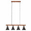 industriel loftlampe E27 mangotræ sort