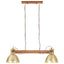 industriel hængelampe 25 W 109 cm E27 messingfarvet