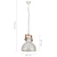 industriel hængelampe 25 W rund 40 cm E27 sølvfarvet