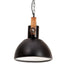 industriel hængelampe 25 W rund 30 cm E27 mat sort