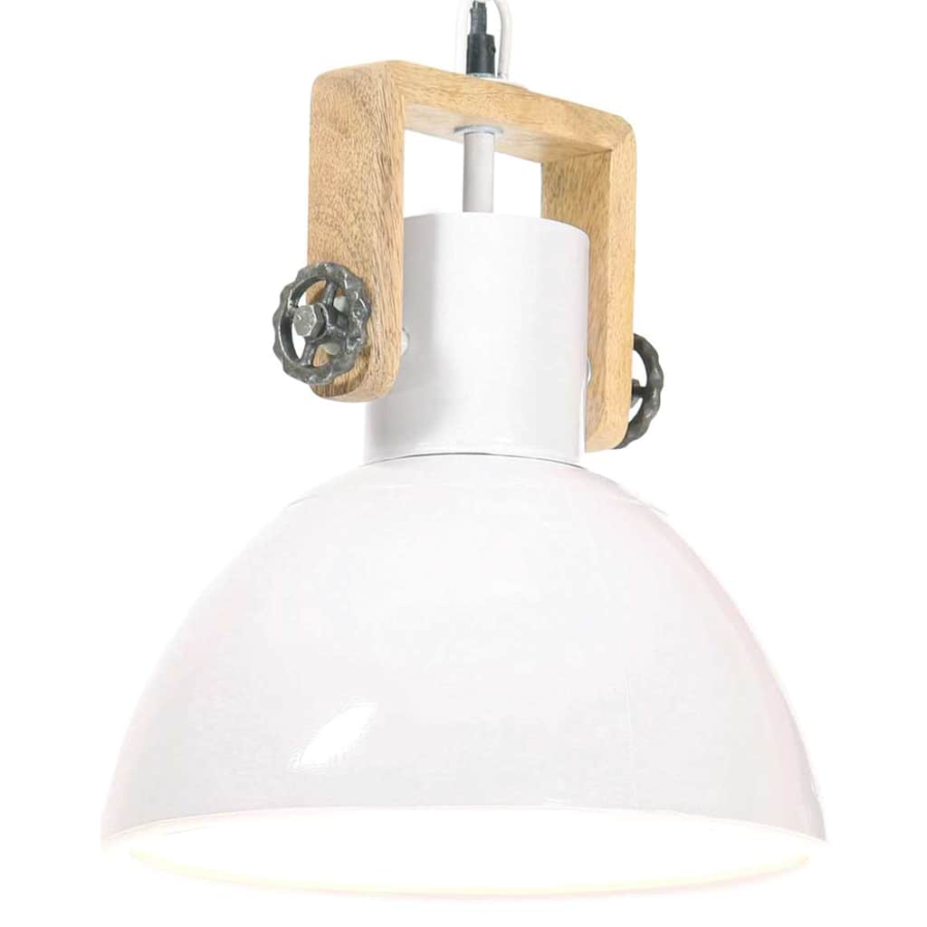 industriel hængelampe 25 W rund 30 cm E27 hvid billede