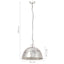 industriel vintage hængelampe 25 W rund 41 cm E27 sølvfarvet