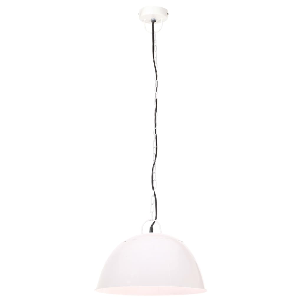 industriel vintage hængelampe 25 W rund 41 cm E27 hvid