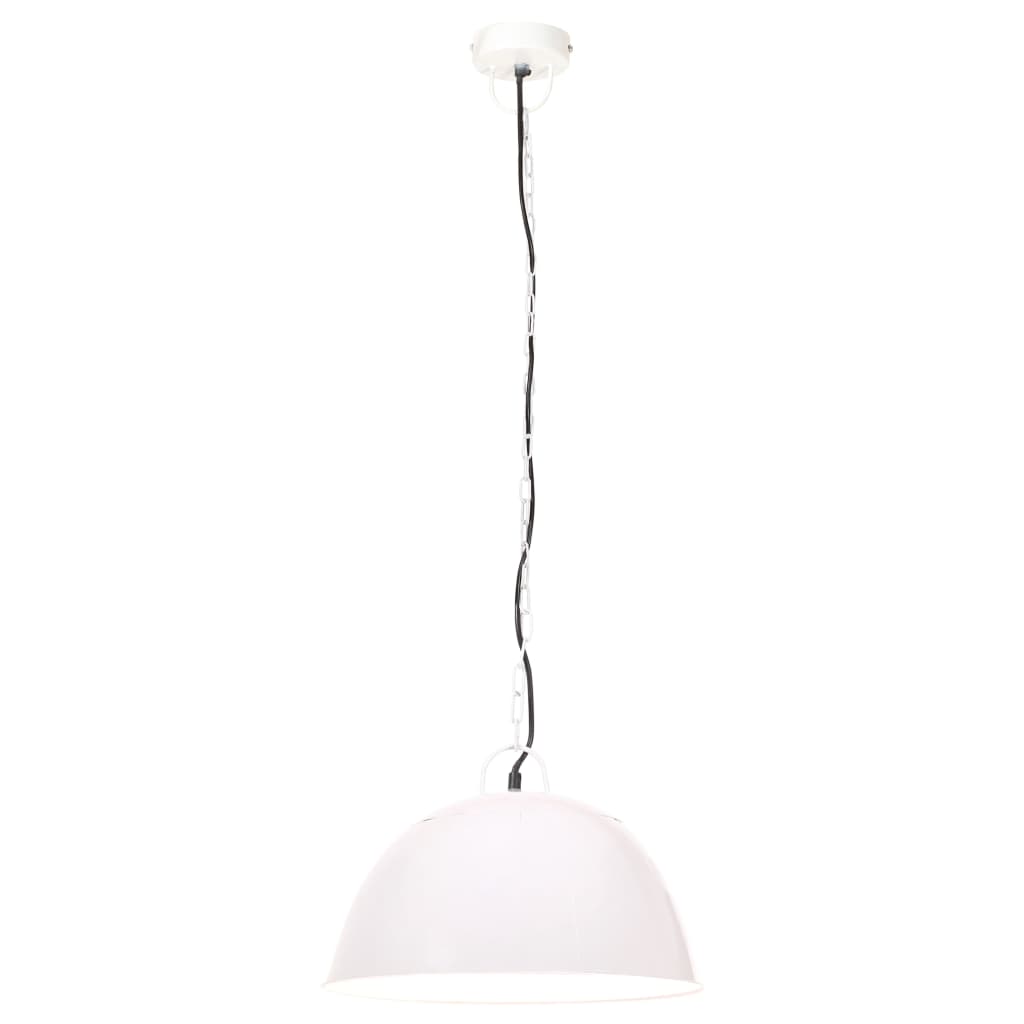 industriel vintage hængelampe 25 W rund 41 cm E27 hvid