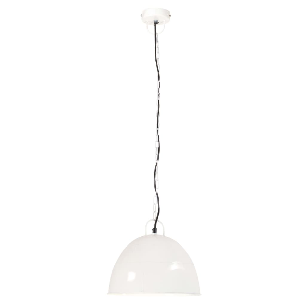 industriel vintage hængelampe 25 W rund 31 cm E27 hvid
