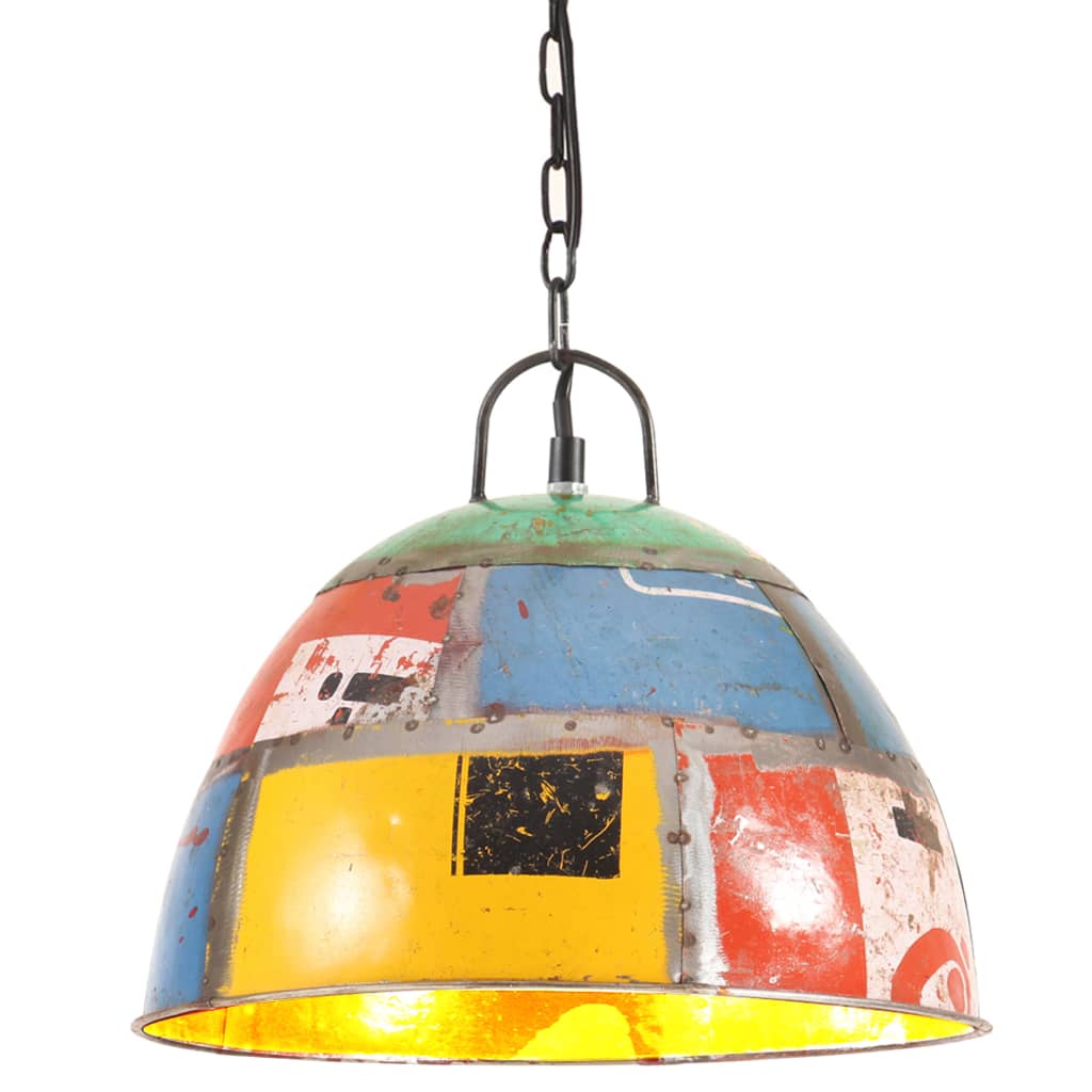 industriel hængelampe 25 W rund 31 cm E27 flerfarvet billede