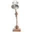 industriel skrivebordslampe 58x18x90 cm E27 rund sølvfarvet