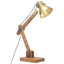 industriel skrivebordslampe 58x18x90 cm E27 rund messingfarvet