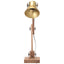 industriel skrivebordslampe 58x18x90 cm E27 rund messingfarvet