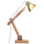 industriel skrivebordslampe 58x18x90 cm E27 rund messingfarvet