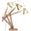 industriel skrivebordslampe 58x18x90 cm E27 rund messingfarvet
