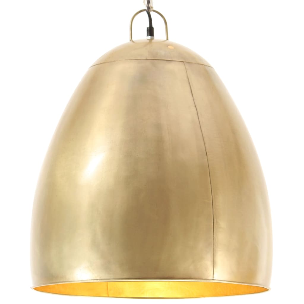 industriel hængelampe 25 W rund 42 cm E27 messingfarvet billede