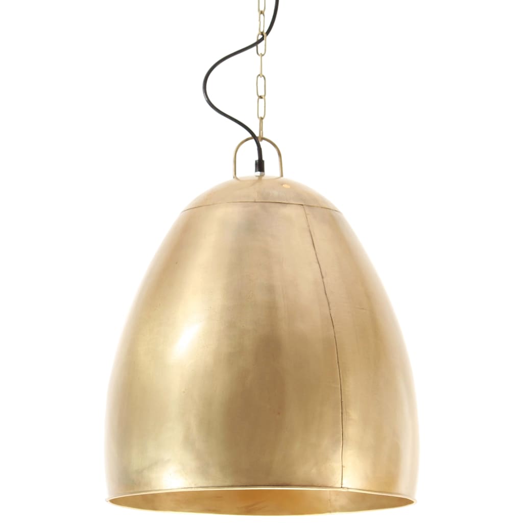 industriel hængelampe 25 W rund 42 cm E27 messingfarvet