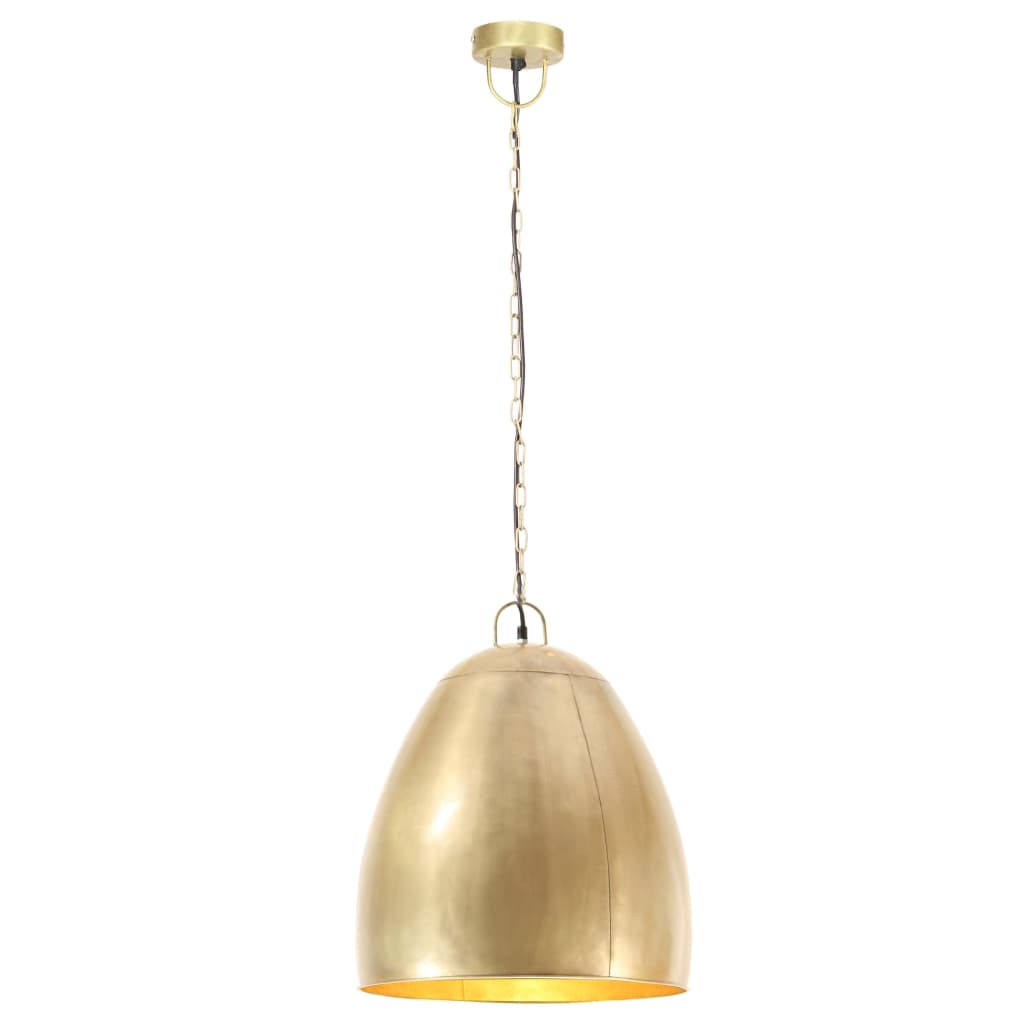 industriel hængelampe 25 W rund 42 cm E27 messingfarvet