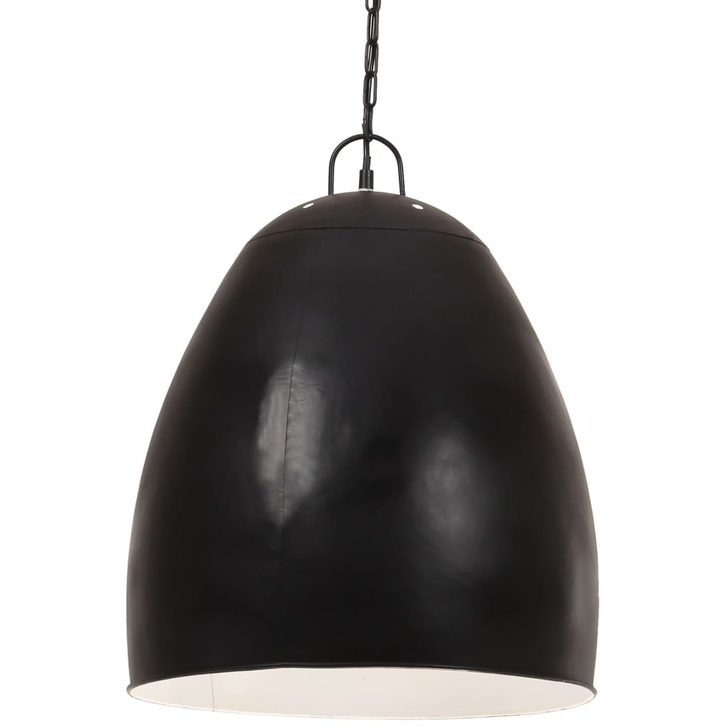 industriel hængelampe 25 W rund 42 cm E27 mat sort billede