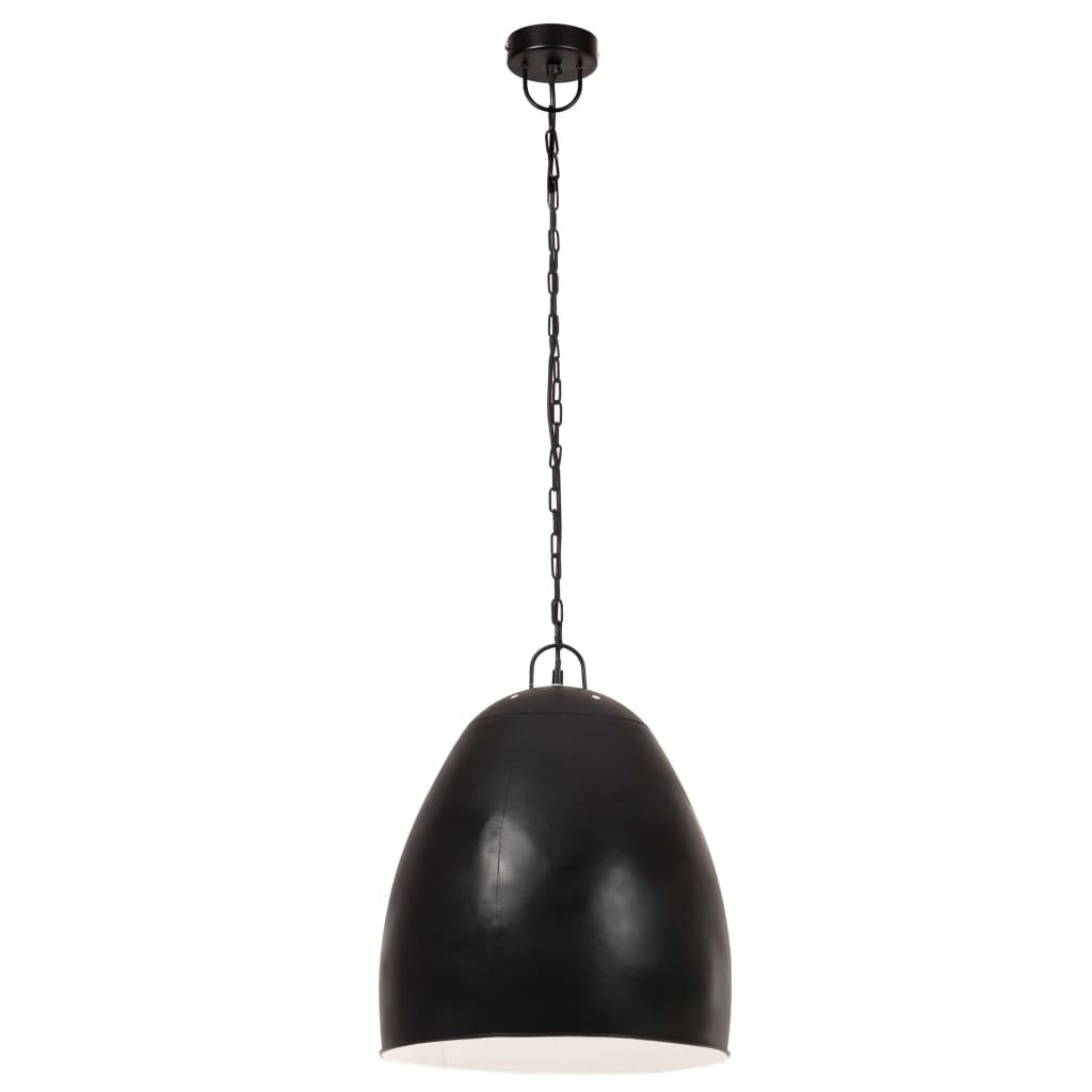 industriel hængelampe 25 W rund 42 cm E27 mat sort