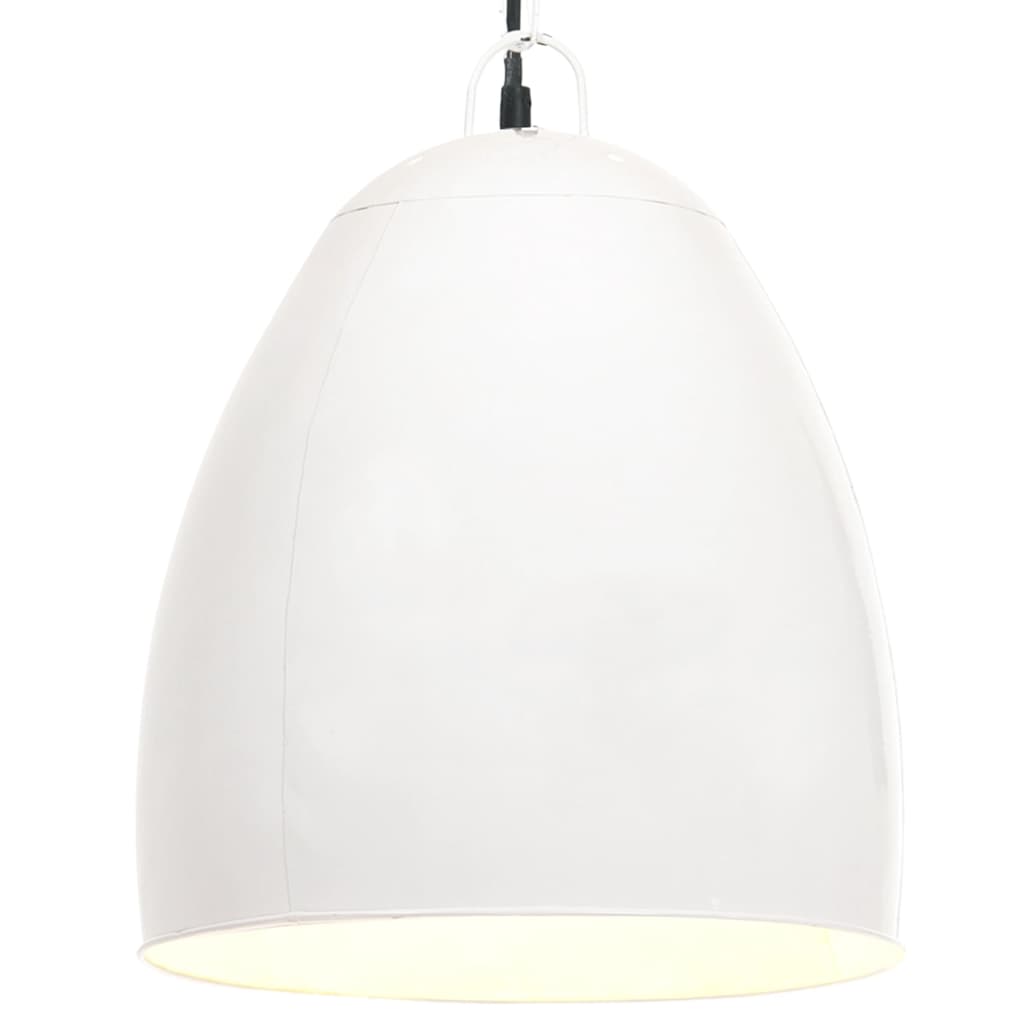 industriel hængelampe 25 W rund 42 cm E27 hvid billede