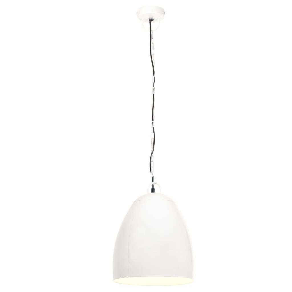 industriel hængelampe 25 W rund 42 cm E27 hvid