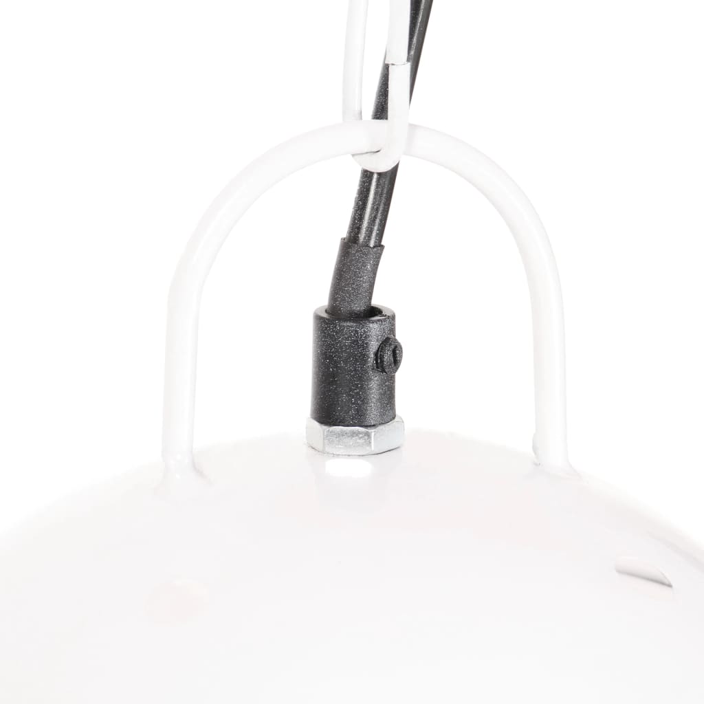 industriel hængelampe 25 W rund 42 cm E27 hvid
