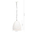 industriel hængelampe 25 W rund 42 cm E27 hvid