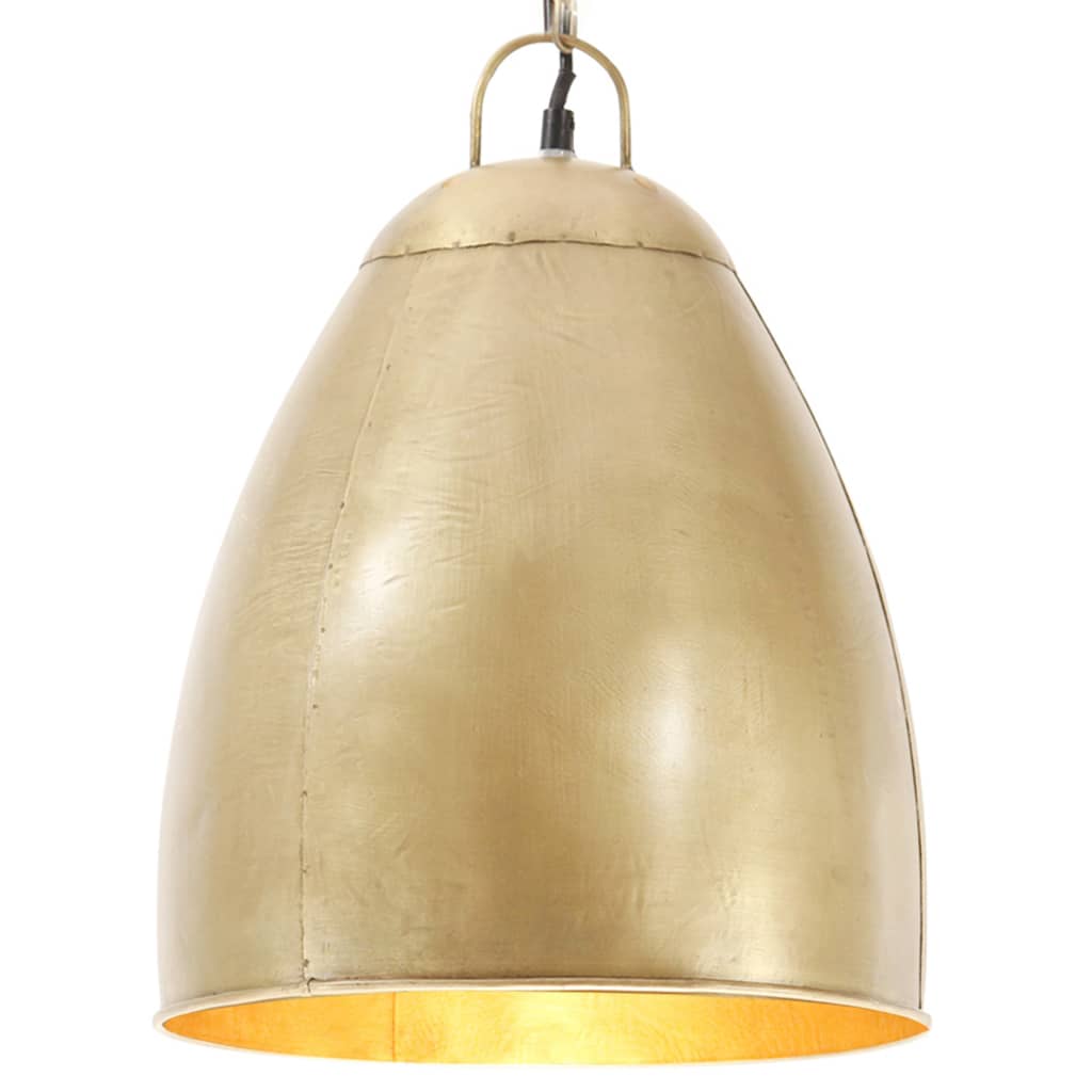 industriel hængelampe 25 W rund 32 cm E27 messingfarvet billede