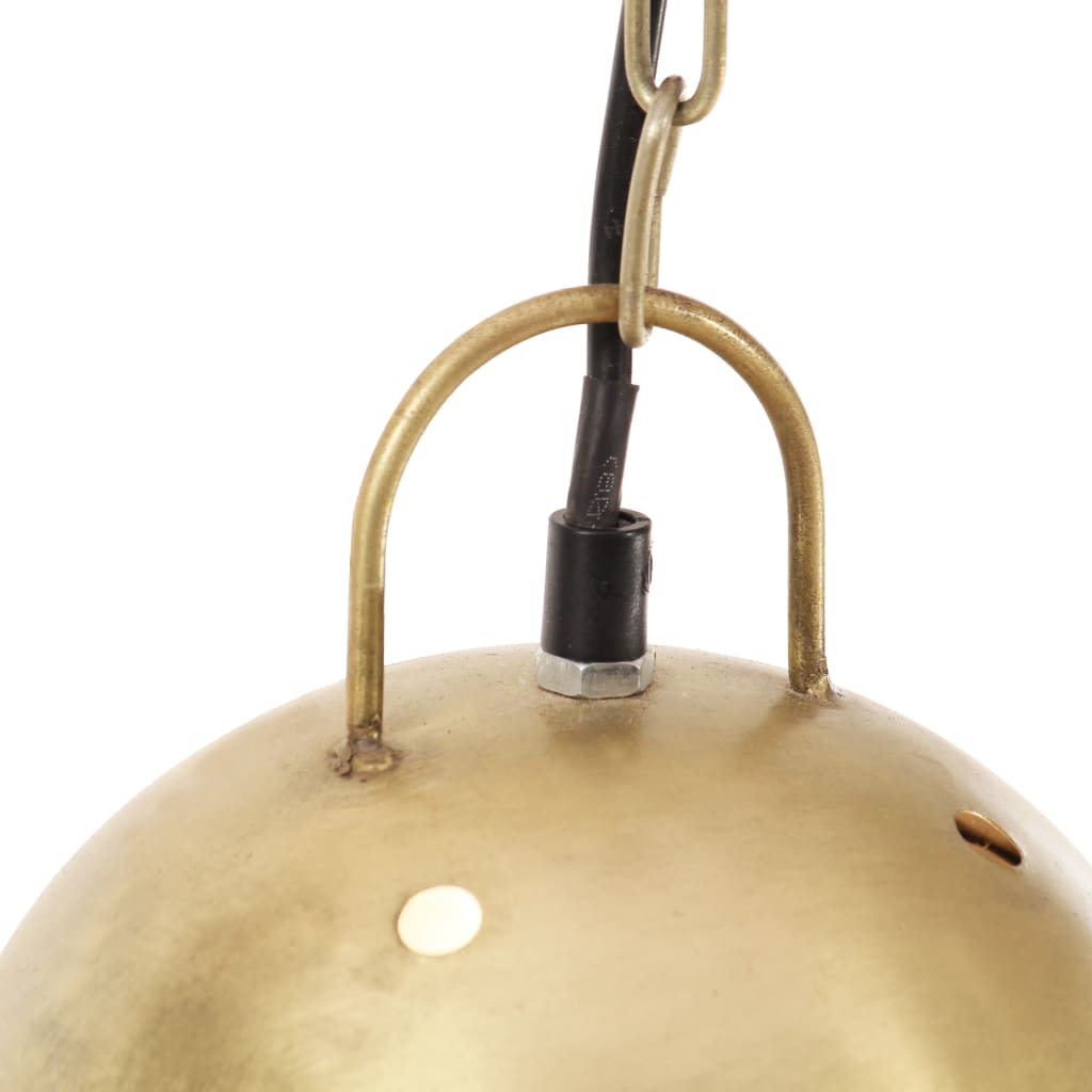 industriel hængelampe 25 W rund 32 cm E27 messingfarvet