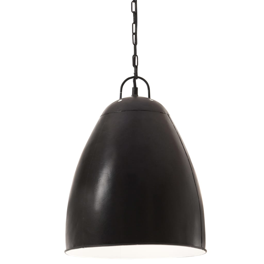 industriel hængelampe 25 W rund 32 cm E27 mat sort