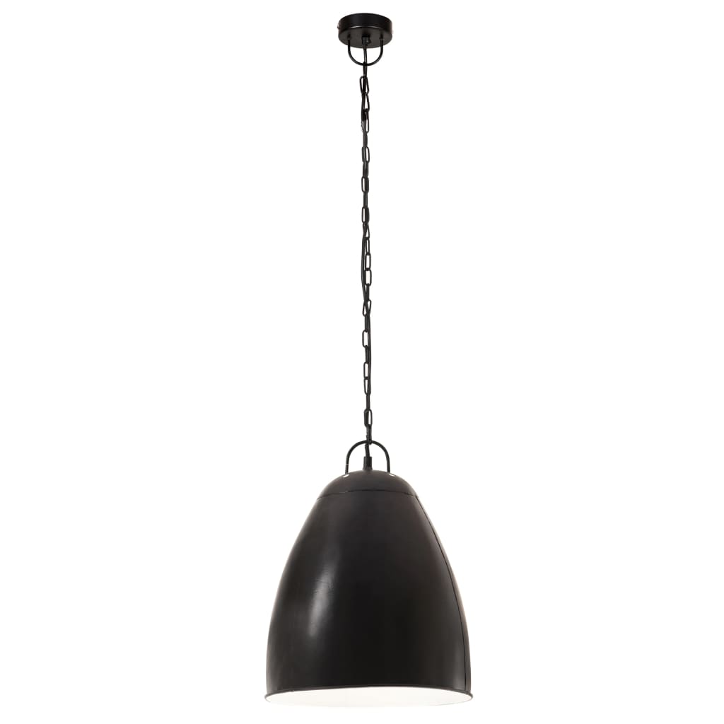 industriel hængelampe 25 W rund 32 cm E27 mat sort