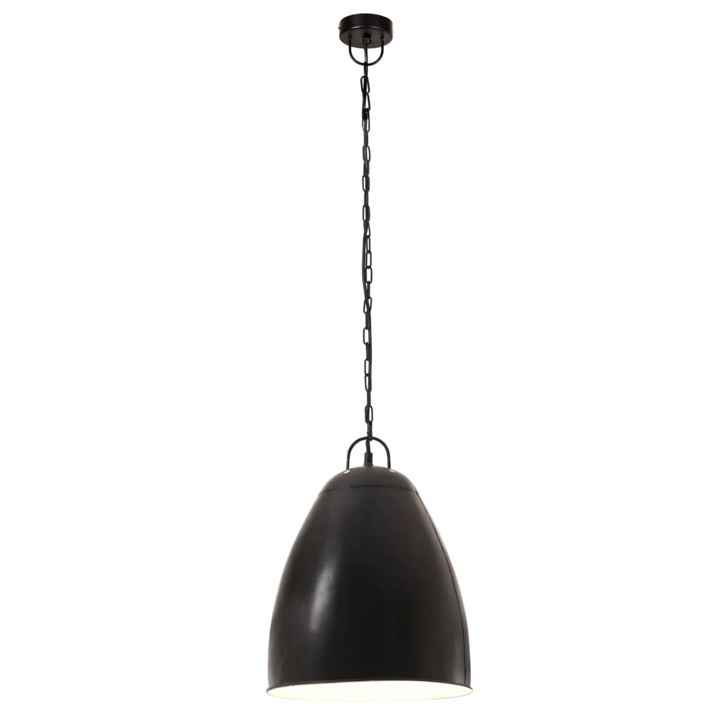 industriel hængelampe 25 W rund 32 cm E27 mat sort