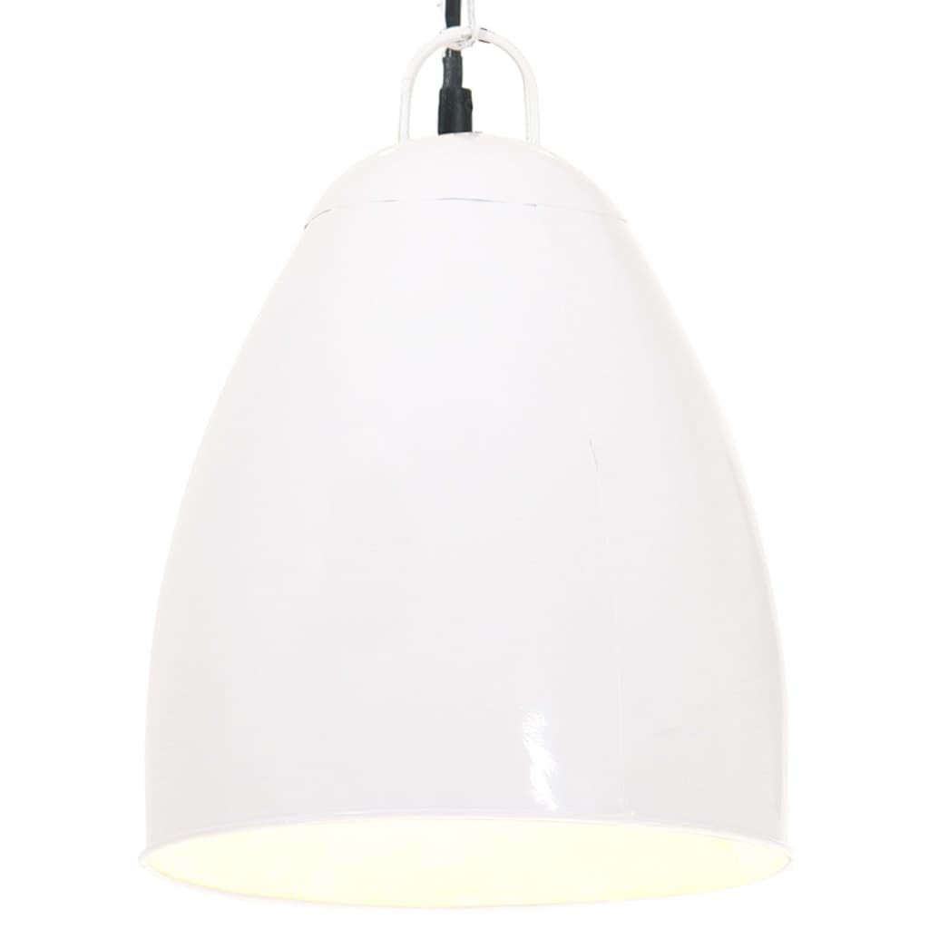 industriel hængelampe 25 W rund 32 cm E27 hvid billede