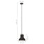 hængelampe 25 W rund 17 cm E27 sort