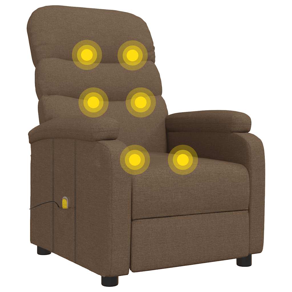 massagestol stof brun
