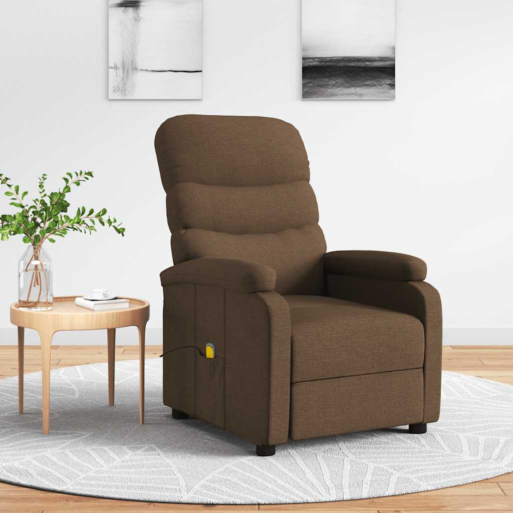 massagestol stof brun billede