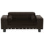 hundesofa 81x43x31 cm plys og kunstlæder brun
