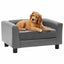 hundesofa 60x43x30 cm plys og kunstlæder grå
