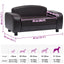 hundesofa 80x50x40 cm kunstlæder brun