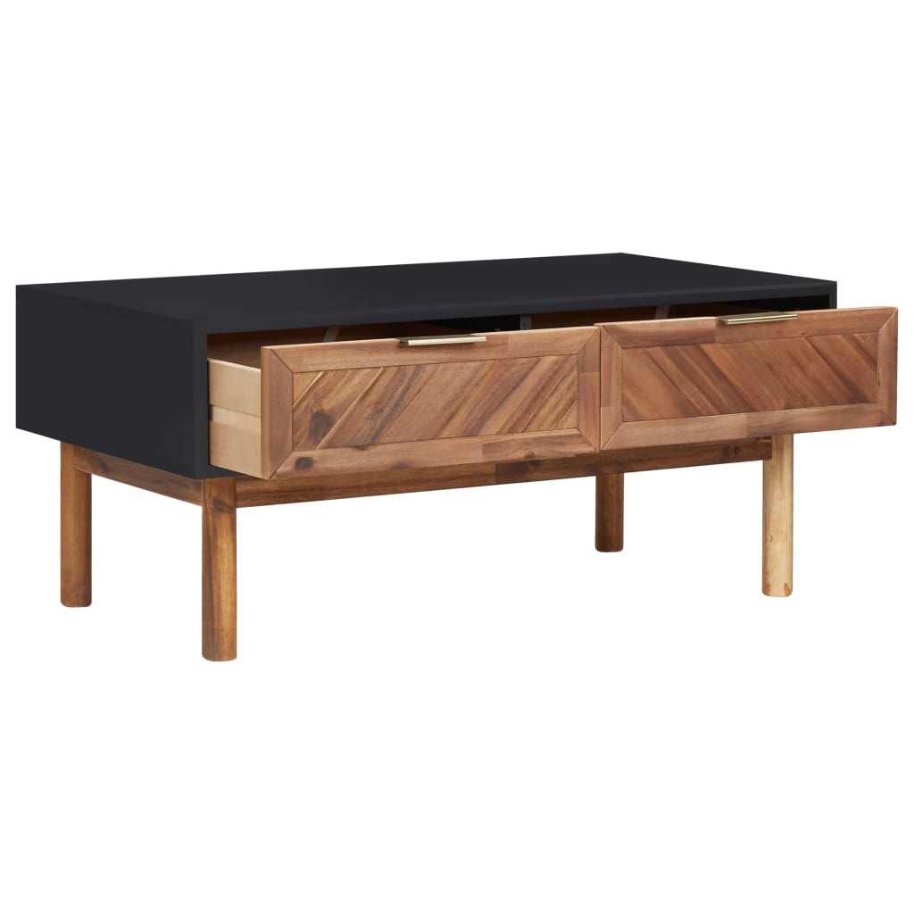 sofabord 90x50x40 cm massivt akacietræ og MDF