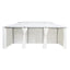 pavillon med gardiner 600x298x270 cm 180g/m² hvid
