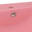 luksuriøs håndvask med vandhanehul 60x46 cm keramisk mat pink