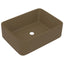 luksushåndvask 41x30x12 cm keramik mat cremefarvet