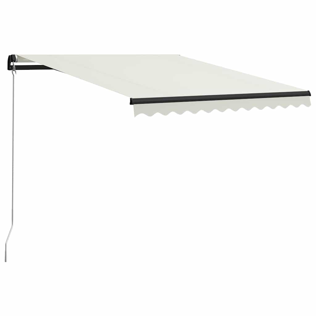 foldemarkise manuel betjening 300x250 cm cremefarvet