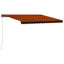 foldemarkise manuel betjening 450x300 cm orange og brun