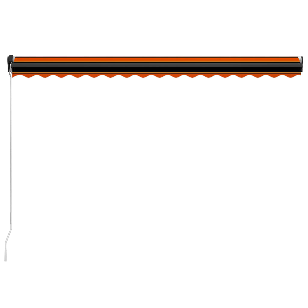 foldemarkise manuel betjening 450x300 cm orange og brun