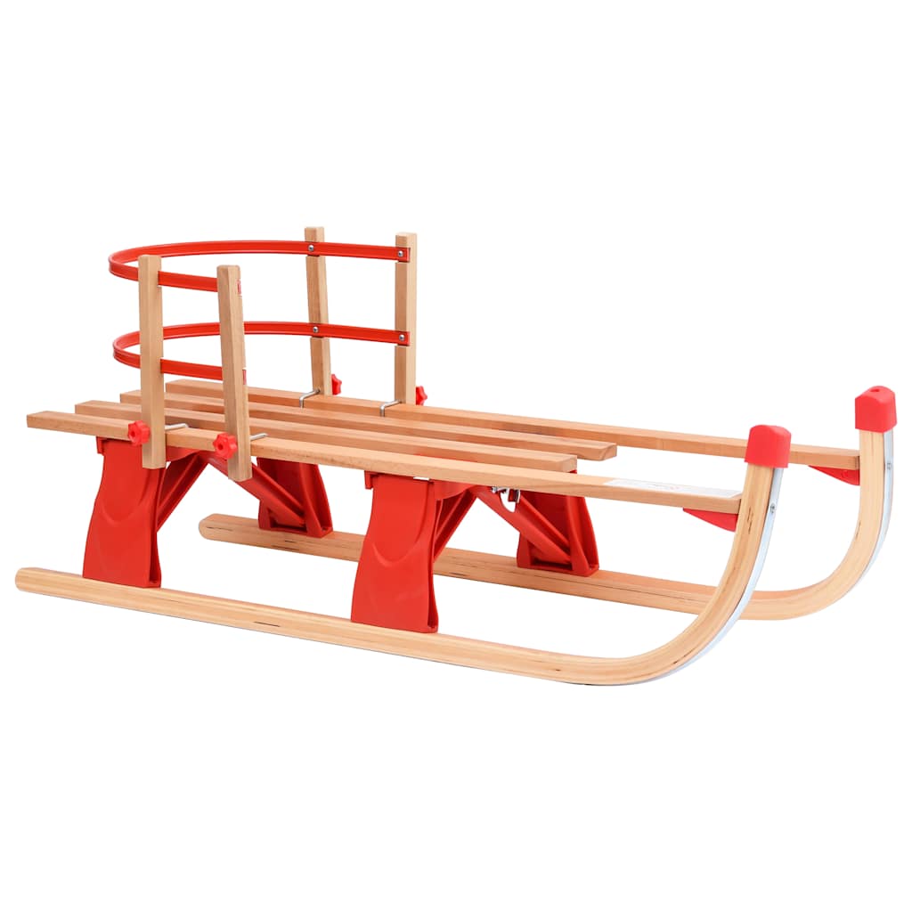 foldbar kælk med ryglæn 119 cm træ
